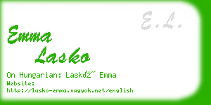 emma lasko business card